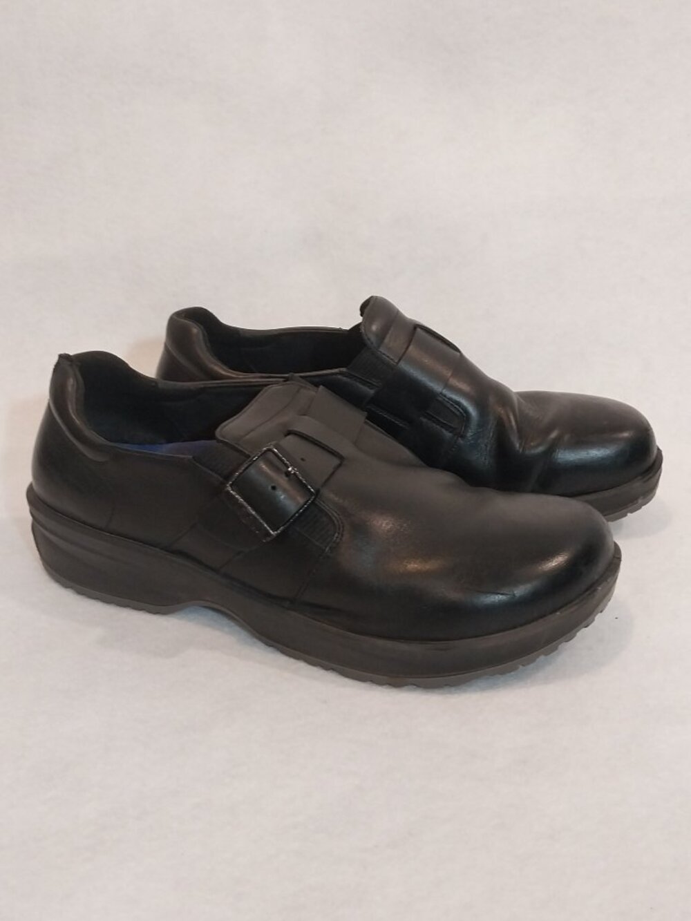 BIRKENSTOCK Caris Pro Black Leather Adjustable Buckle Shoes EU 40 - US W 9 M 7.